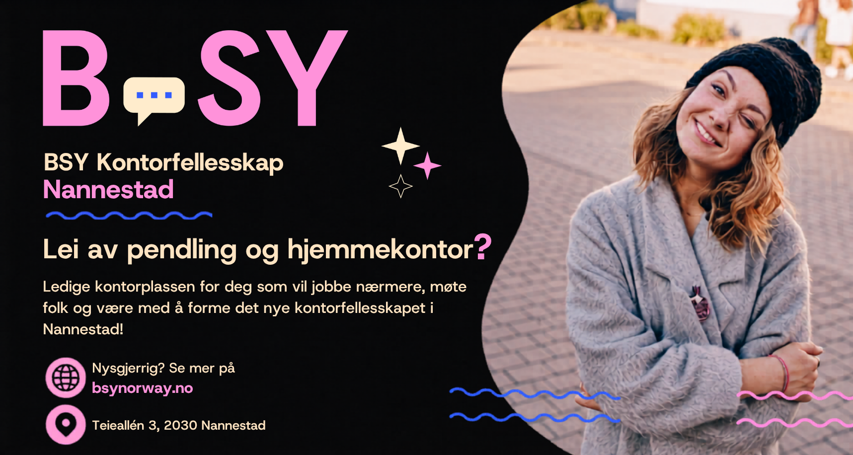 Banner med BSY Nannestad budskap